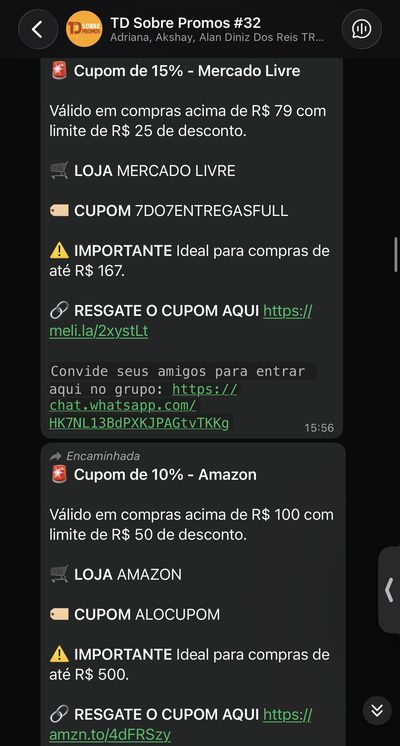 Print cupons no grupo